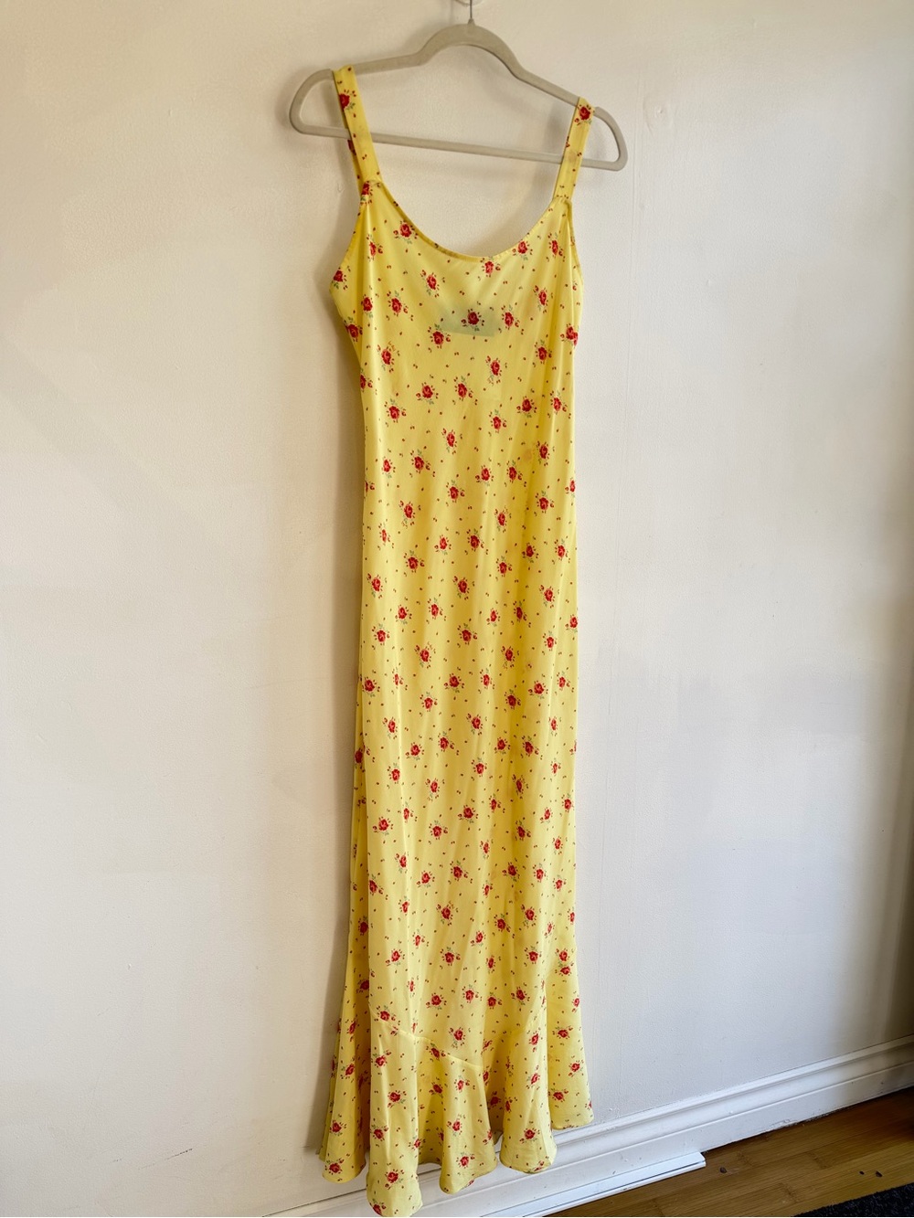 Realisation Yellow Floral Silk Slip Maxi Dress